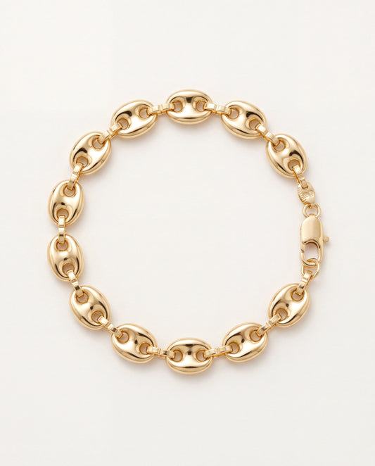 Gold Filled 8mm Puff Bracelet