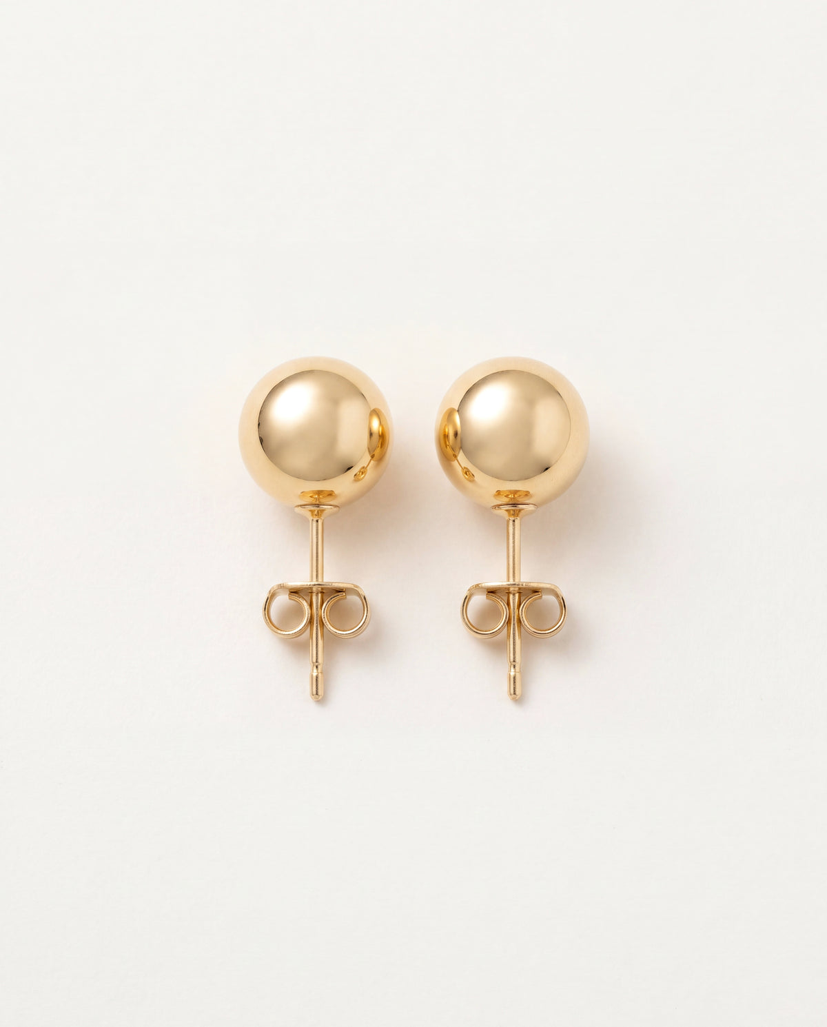 18KT Gold Filled Earrings, Gold Filled 9mm Stud Earrings | Bold Everyday Statement Studs by HAUS OF MONOGRAM