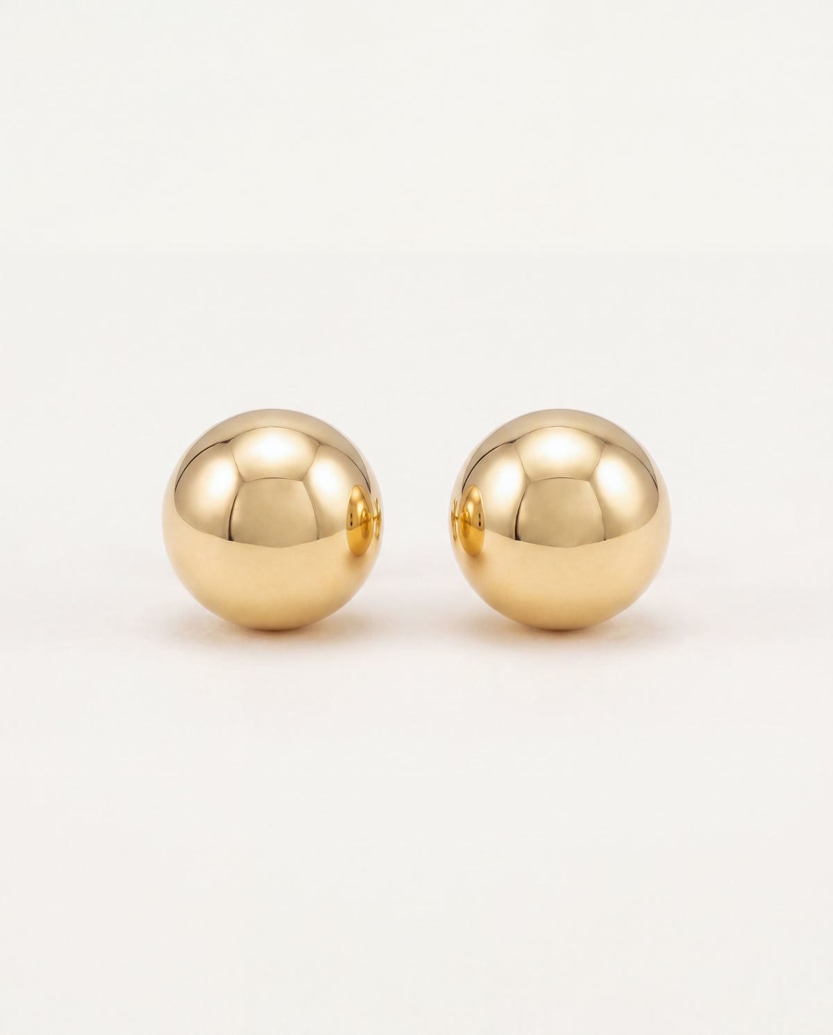 18KT Gold Filled Earrings, Gold Filled 9mm Stud Earrings | Classic Round Design by HAUS OF MONOGRAM