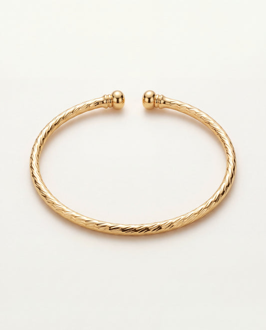 18KT Gold Filled Bangles, Gold Filled Adjustable Bangle | 2.25" 2.5" 2.75" Diameter by HAUS OF MONOGRAM