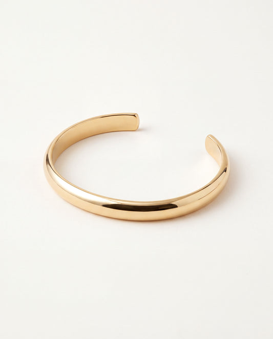 18KT Gold Filled Bangles, Gold Filled Adjustable Bangle | 6mm Wide | 2.5" Diameter by HAUS OF MONOGRAM