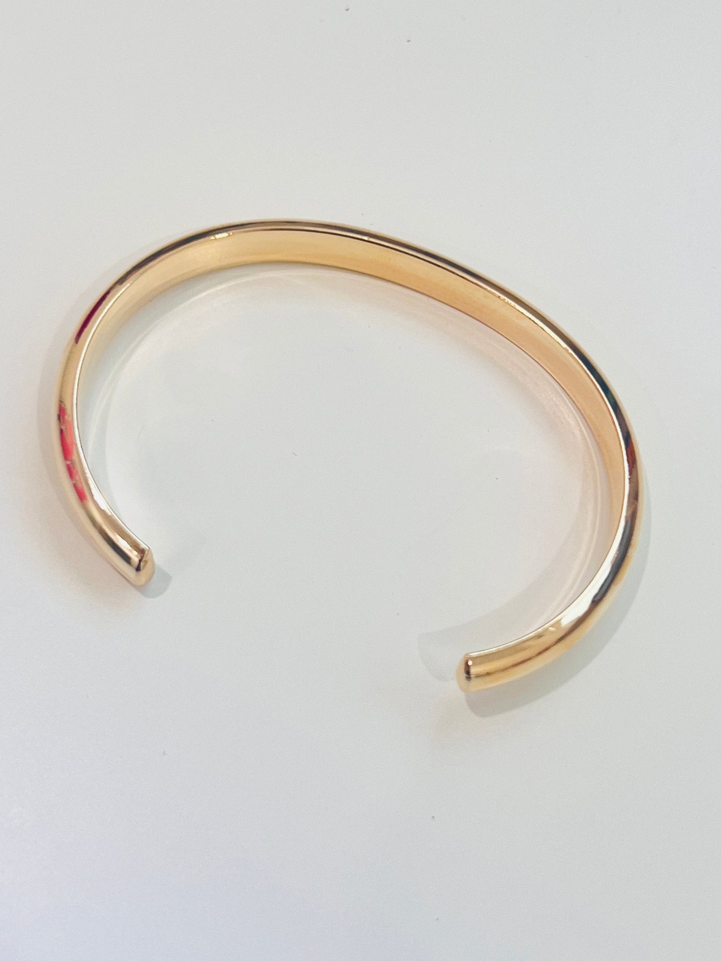 18KT Gold Filled Bangles, Gold Filled Adjustable Bangle | 6mm Wide | 2.5" Diameter by HAUS OF MONOGRAM