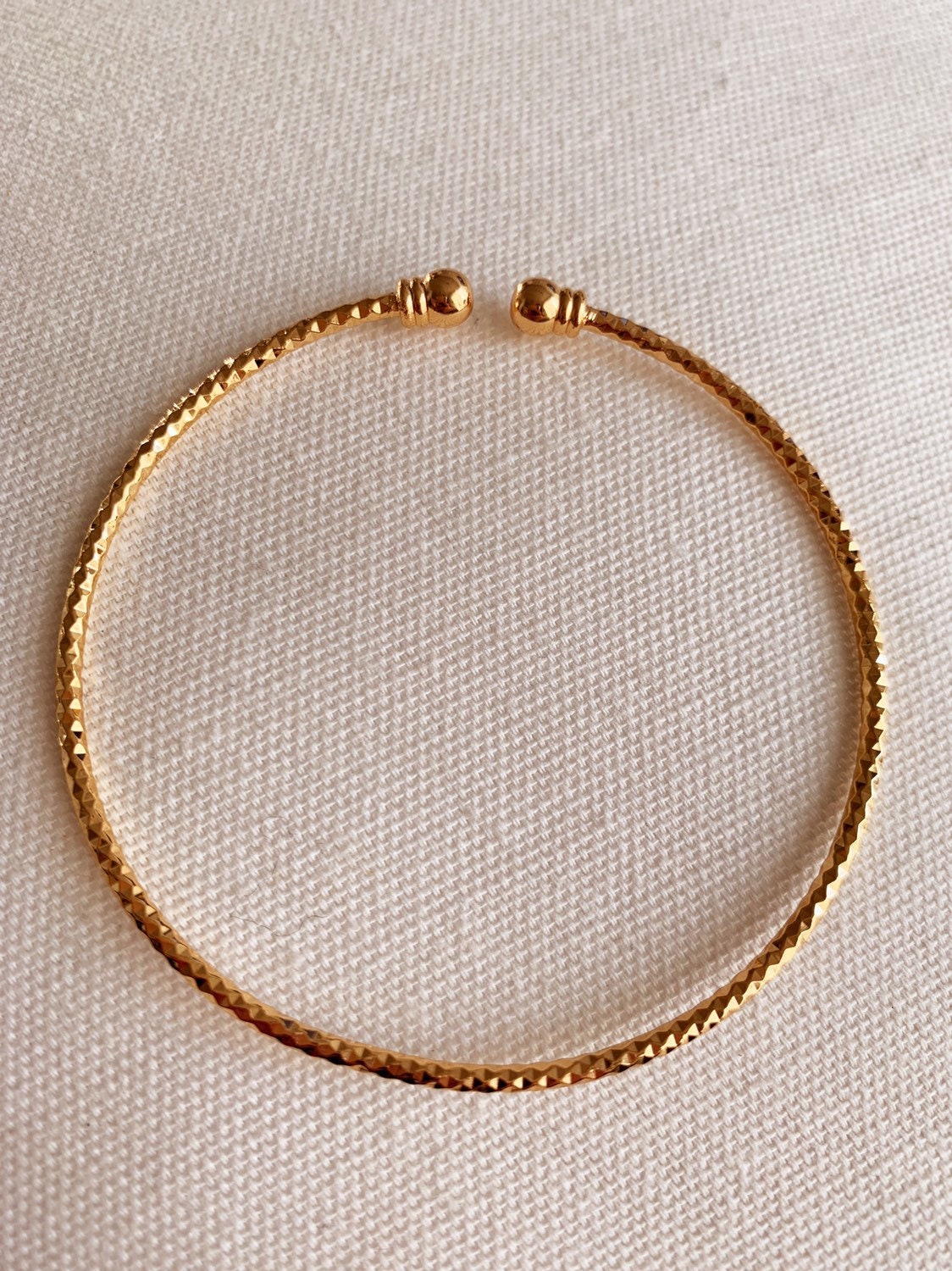 18KT Gold Filled Bangles, Gold Filled Adjustable Bangle | Minimalist Stackable Bracelet by HAUS OF MONOGRAM