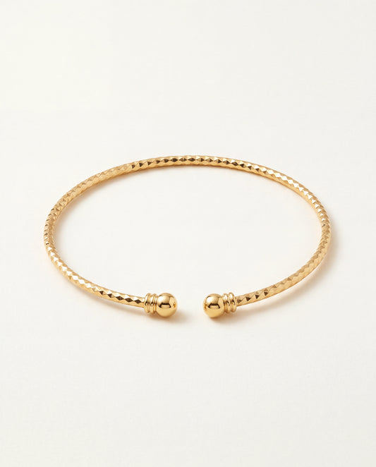 18KT Gold Filled Bangles, Gold Filled Adjustable Bangle | Minimalist Stackable Bracelet by HAUS OF MONOGRAM