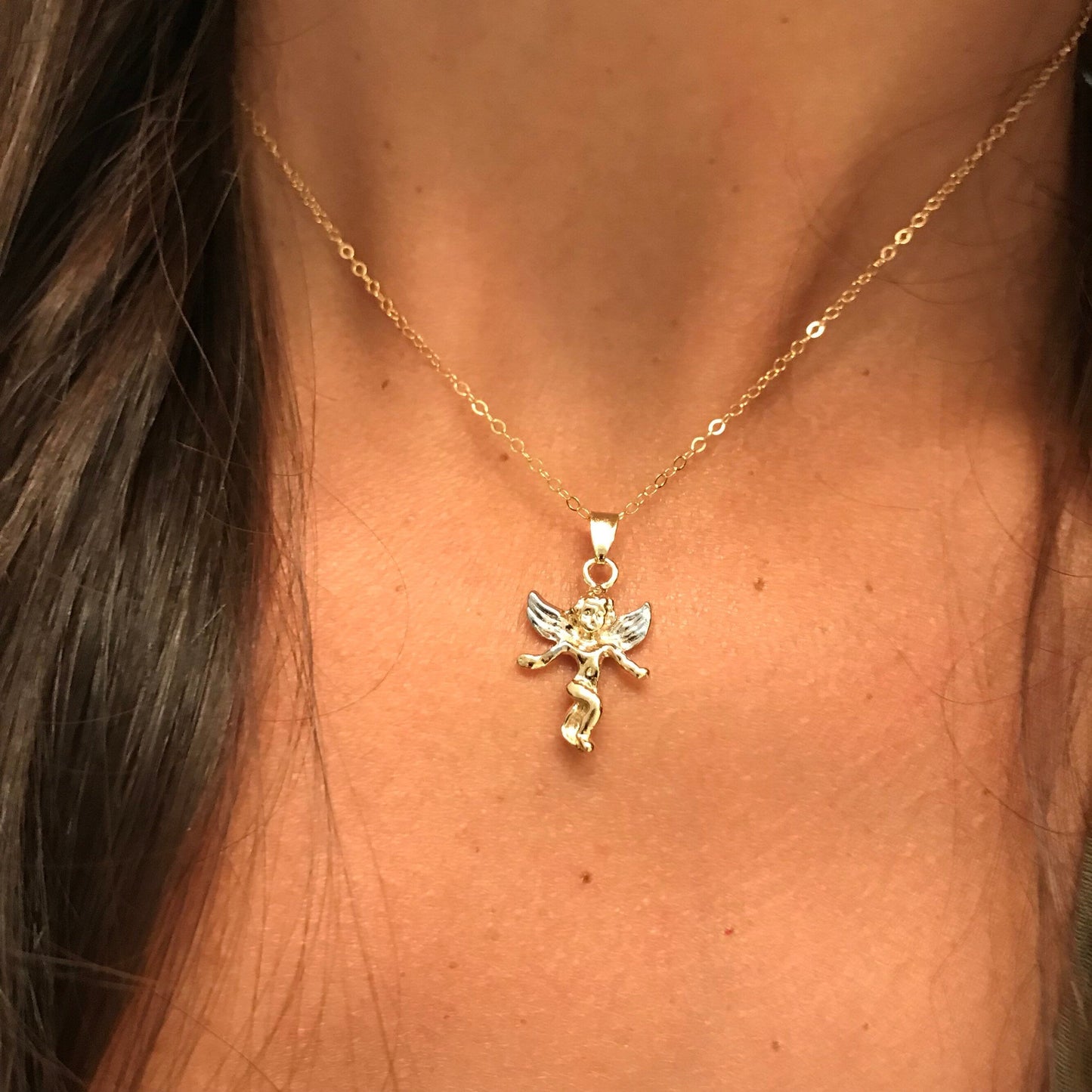 18KT Gold Filled Necklaces, Gold Filled Angel Necklace | Symbolic & Elegant by HAUS OF MONOGRAM