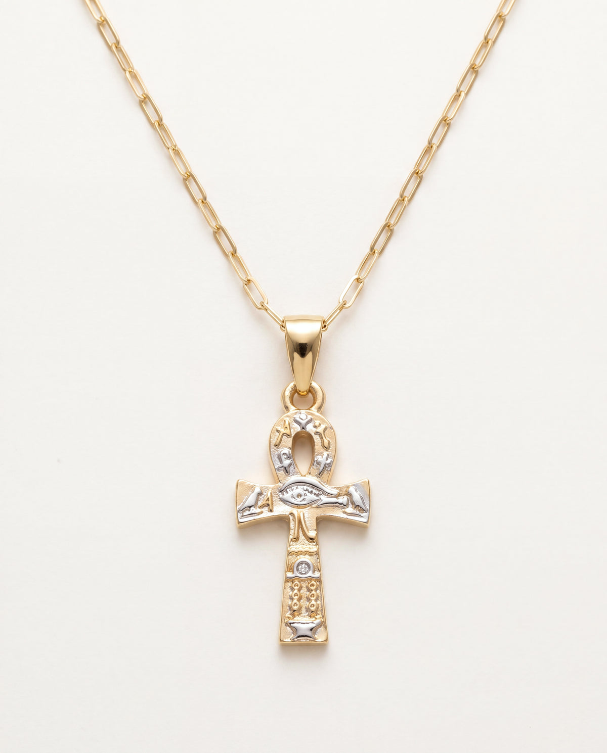 18KT Gold Filled Necklaces, Gold Filled Ankh Necklace | Egyptian Ankh Pendant Necklace by HAUS OF MONOGRAM