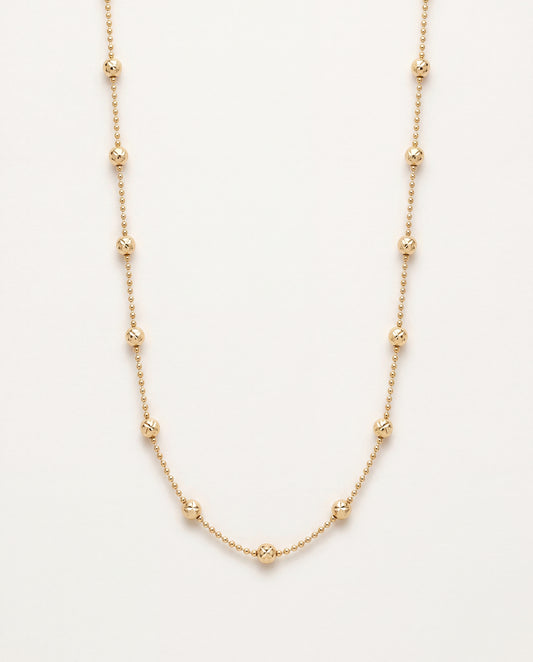 18KT Gold Filled Necklaces, Gold Filled Beaded Ball Necklace | Effortlessly Chic with Subtle Texture by HAUS OF MONOGRAM