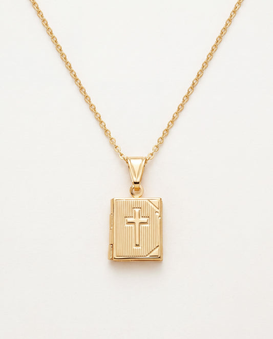 18KT Gold Filled Necklaces, Gold Filled Bible Necklace | Faith-Inspired Keepsake by HAUS OF MONOGRAM