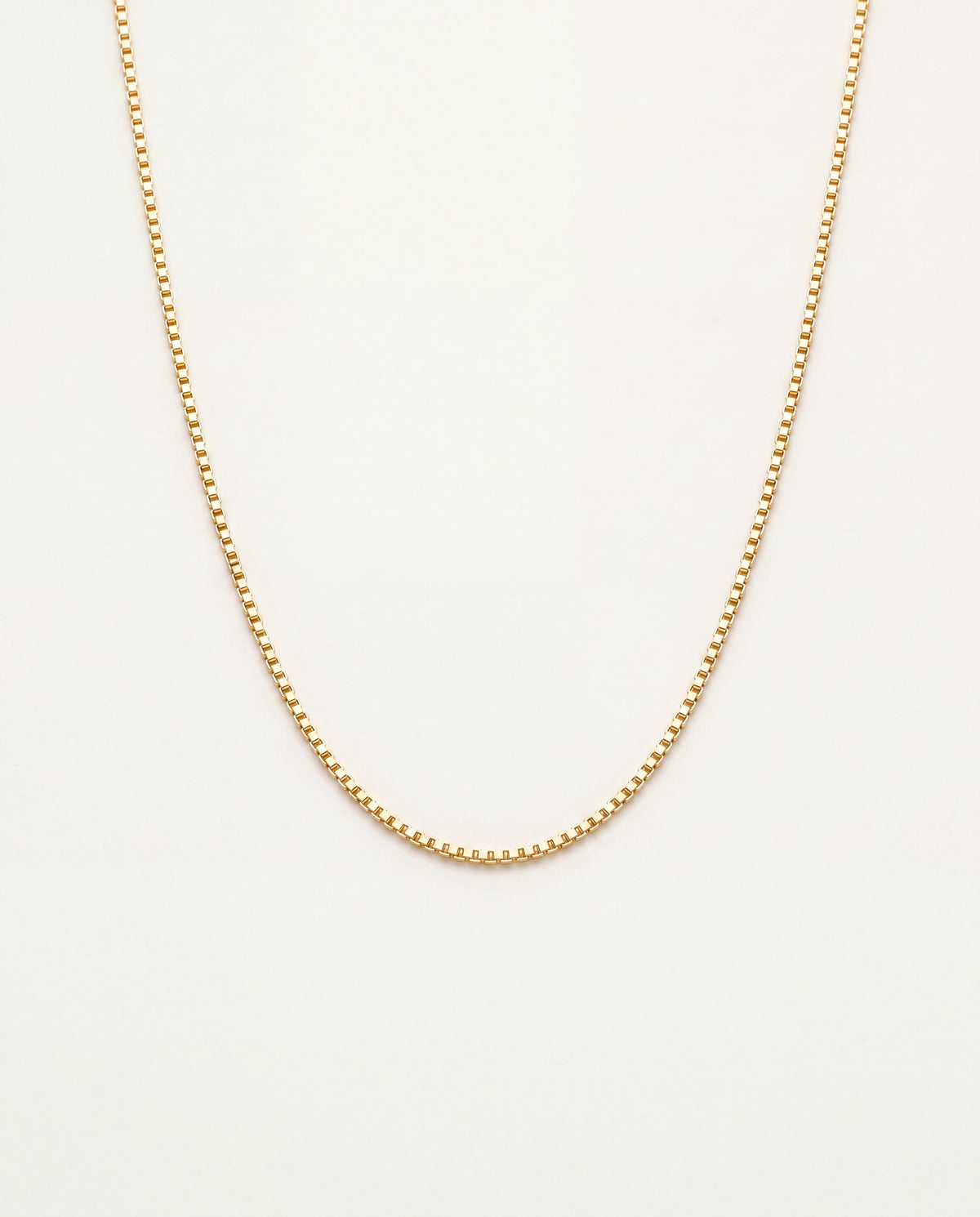 18KT Gold Filled Necklaces, Gold Filled Box Necklace | 0.5mm Width | 14–24 Inch Size by HAUS OF MONOGRAM