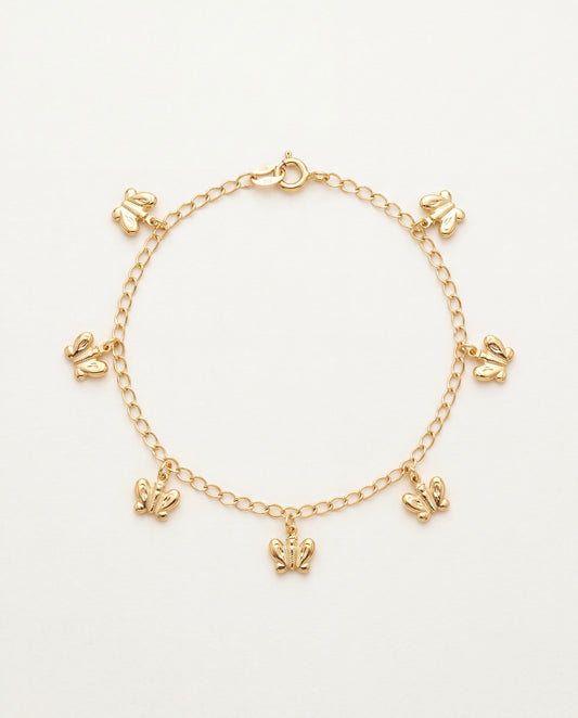 18KT Gold Filled Anklets, Gold Filled Butterfly Anklet | Dainty Gold by HAUS OF MONOGRAM
