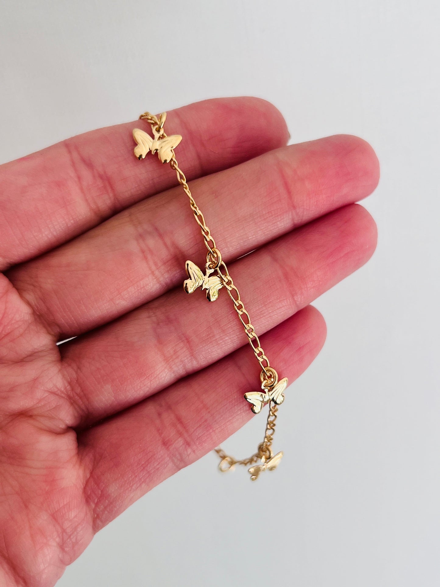 18KT Gold Filled Bracelets, Gold Filled Butterfly Bracelet | 4mm Dainty Wrist Accent by HAUS OF MONOGRAM