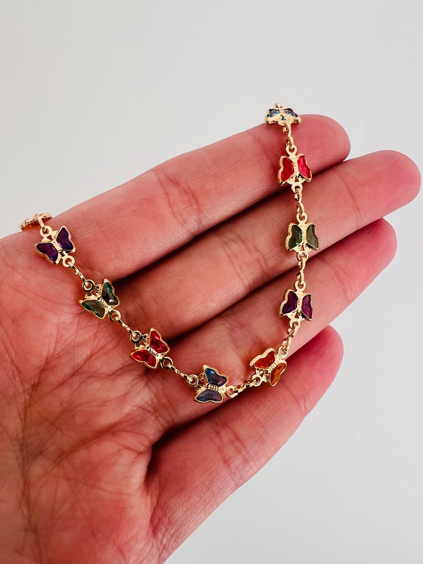 18KT Gold Filled Bracelets, Gold Filled Butterfly Bracelet | Dainty Layering Wrist Charm by HAUS OF MONOGRAM