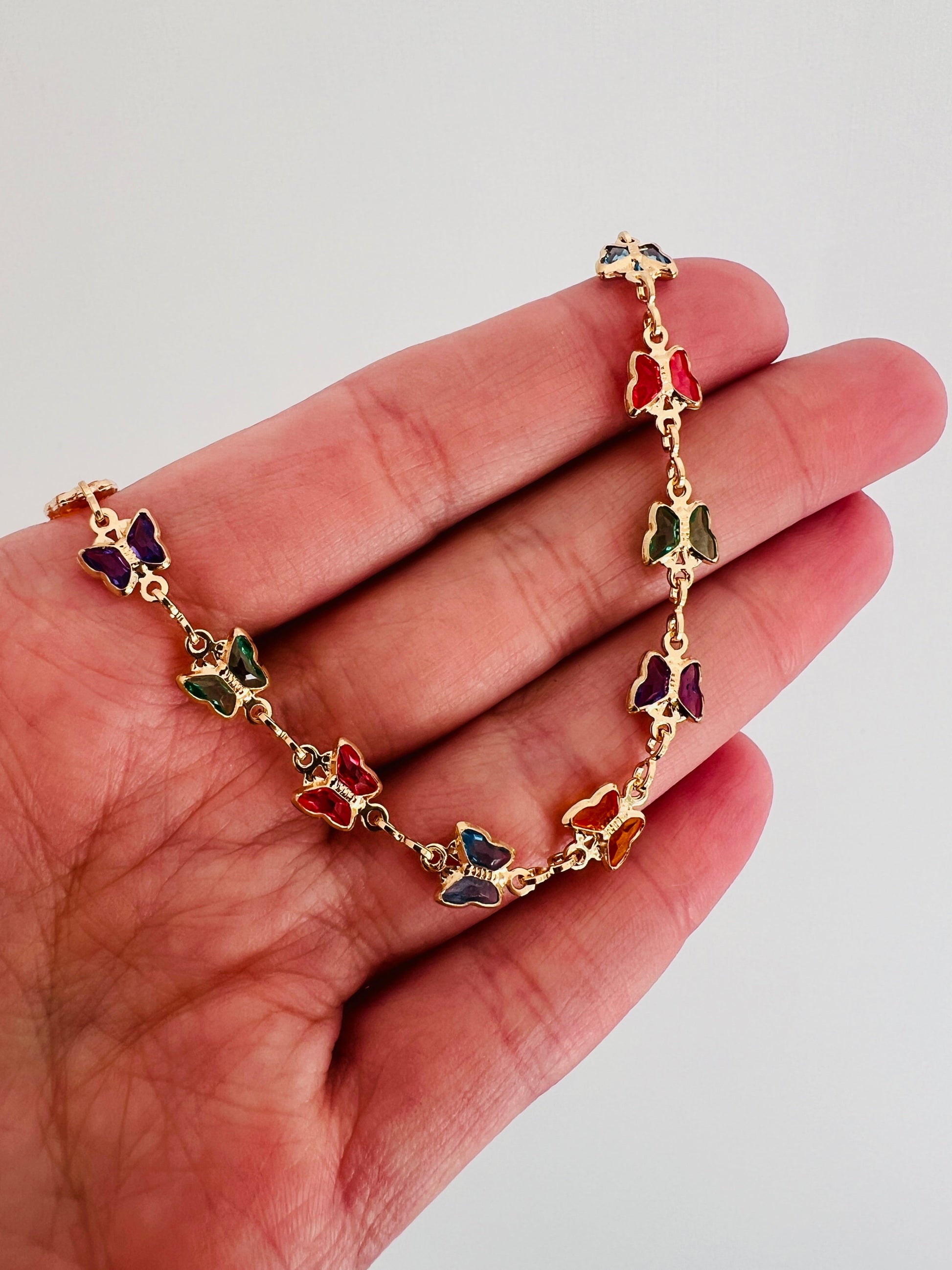 18KT Gold Filled Bracelets, Gold Filled Butterfly Bracelet | Dainty Layering Wrist Charm by HAUS OF MONOGRAM