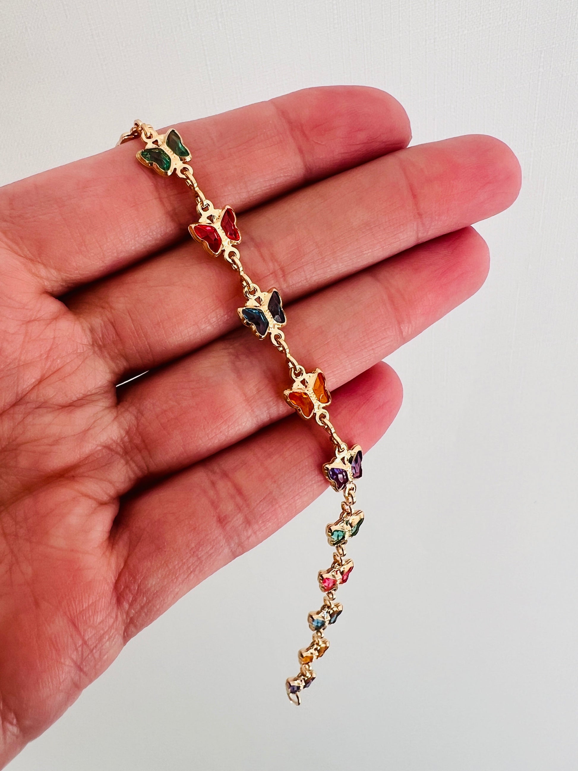 18KT Gold Filled Bracelets, Gold Filled Butterfly Bracelet | Dainty Layering Wrist Charm by HAUS OF MONOGRAM