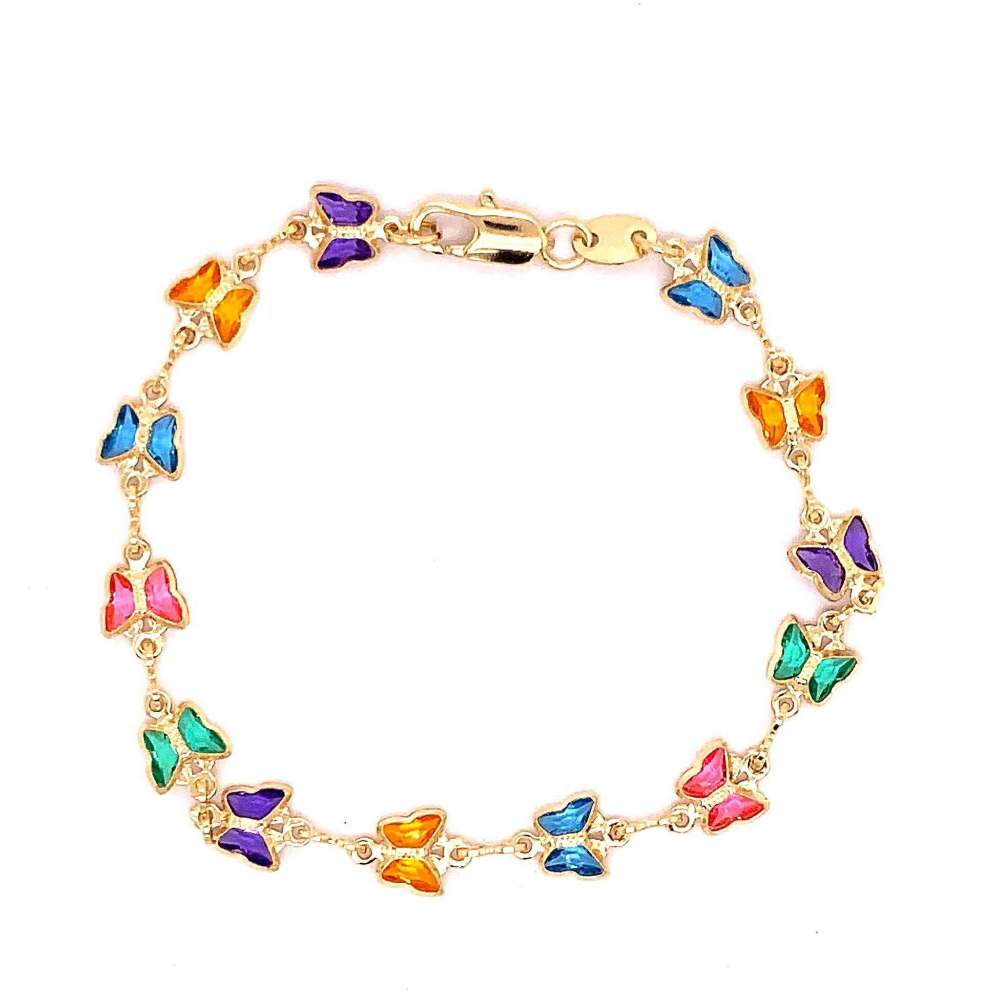 18KT Gold Filled Bracelets, Gold Filled Butterfly Bracelet | Dainty Layering Wrist Charm by HAUS OF MONOGRAM