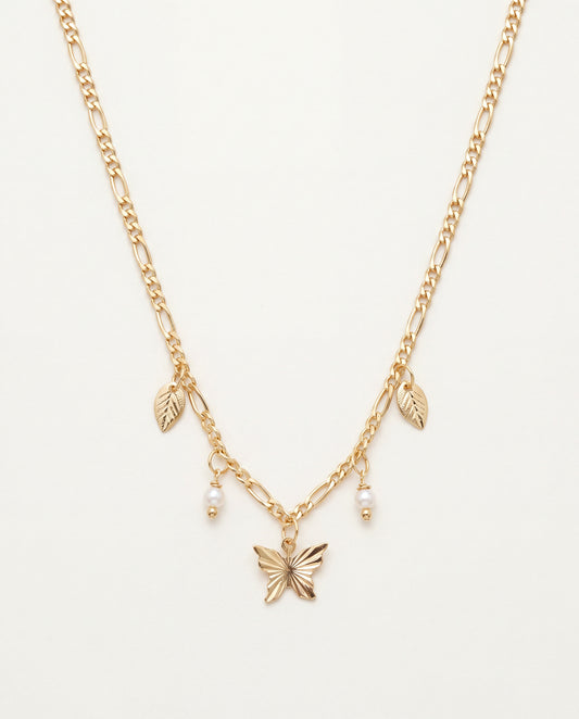 18KT Gold Filled Necklaces, Gold Filled Butterfly Charm Necklace | Dainty Everyday Layering Piece by HAUS OF MONOGRAM