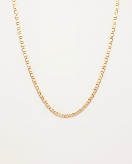 18KT Gold Filled Necklaces, Gold Filled Mariner Necklace | 1mm Chain | 16–20 Inch by HAUS OF MONOGRAM