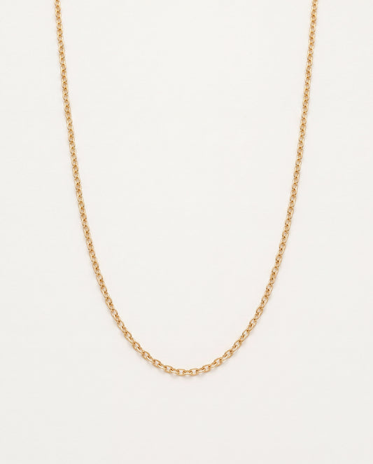 18KT Gold Filled Necklaces, Gold Filled Cable Link Necklace | 1mm Chain Detail by HAUS OF MONOGRAM