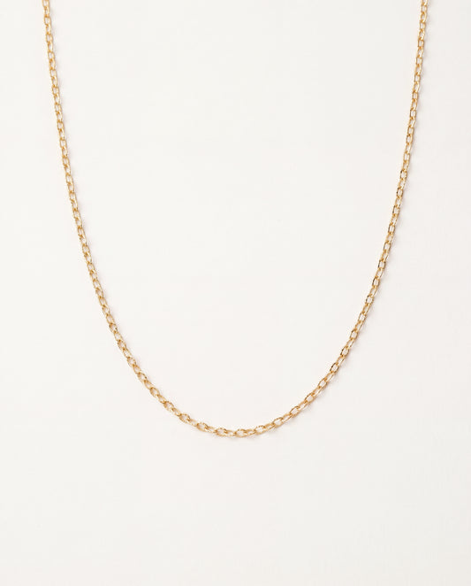 18KT Gold Filled Necklaces, Gold Filled Cable Necklace | 1mm Chain | 16–20 Inch by HAUS OF MONOGRAM