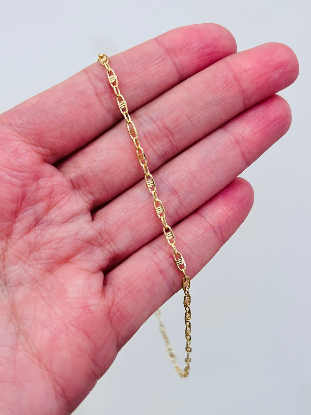 18KT Gold Filled Anklets, Gold Filled Chain Anklet | 2mm Width | 10-Inch Length by HAUS OF MONOGRAM