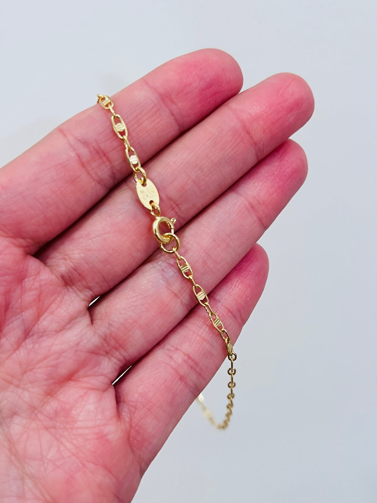 18KT Gold Filled Anklets, Gold Filled Chain Anklet | 2mm Width | 10-Inch Length by HAUS OF MONOGRAM