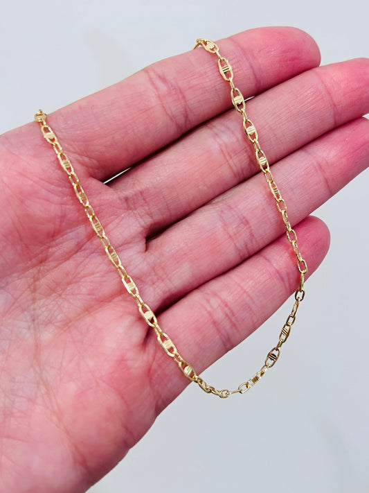 18KT Gold Filled Anklets, Gold Filled Chain Anklet | 2mm Width | 10-Inch Length by HAUS OF MONOGRAM