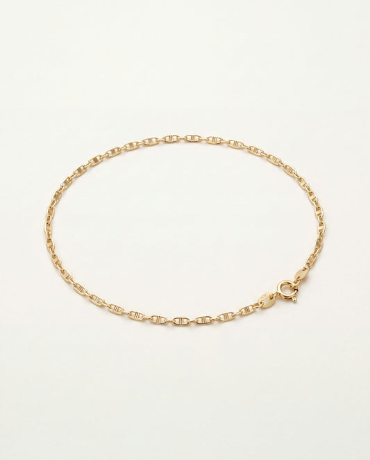 18KT Gold Filled Anklets, Gold Filled Chain Anklet | 2mm Width | 10-Inch Length by HAUS OF MONOGRAM