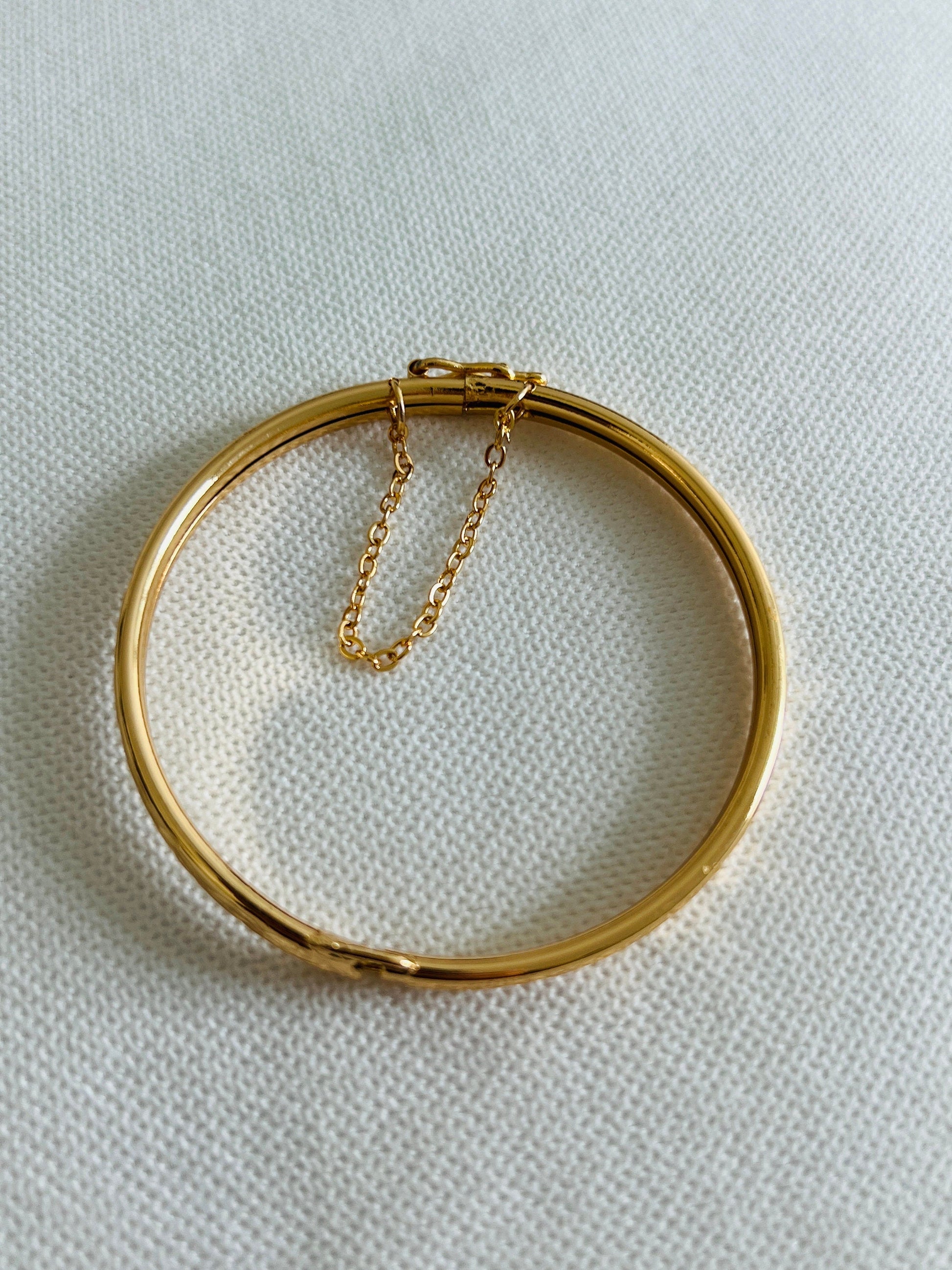18KT Gold Filled Bangles, Gold Filled Chain Link Bangle | 18kt Gold Statement Bracelet by HAUS OF MONOGRAM