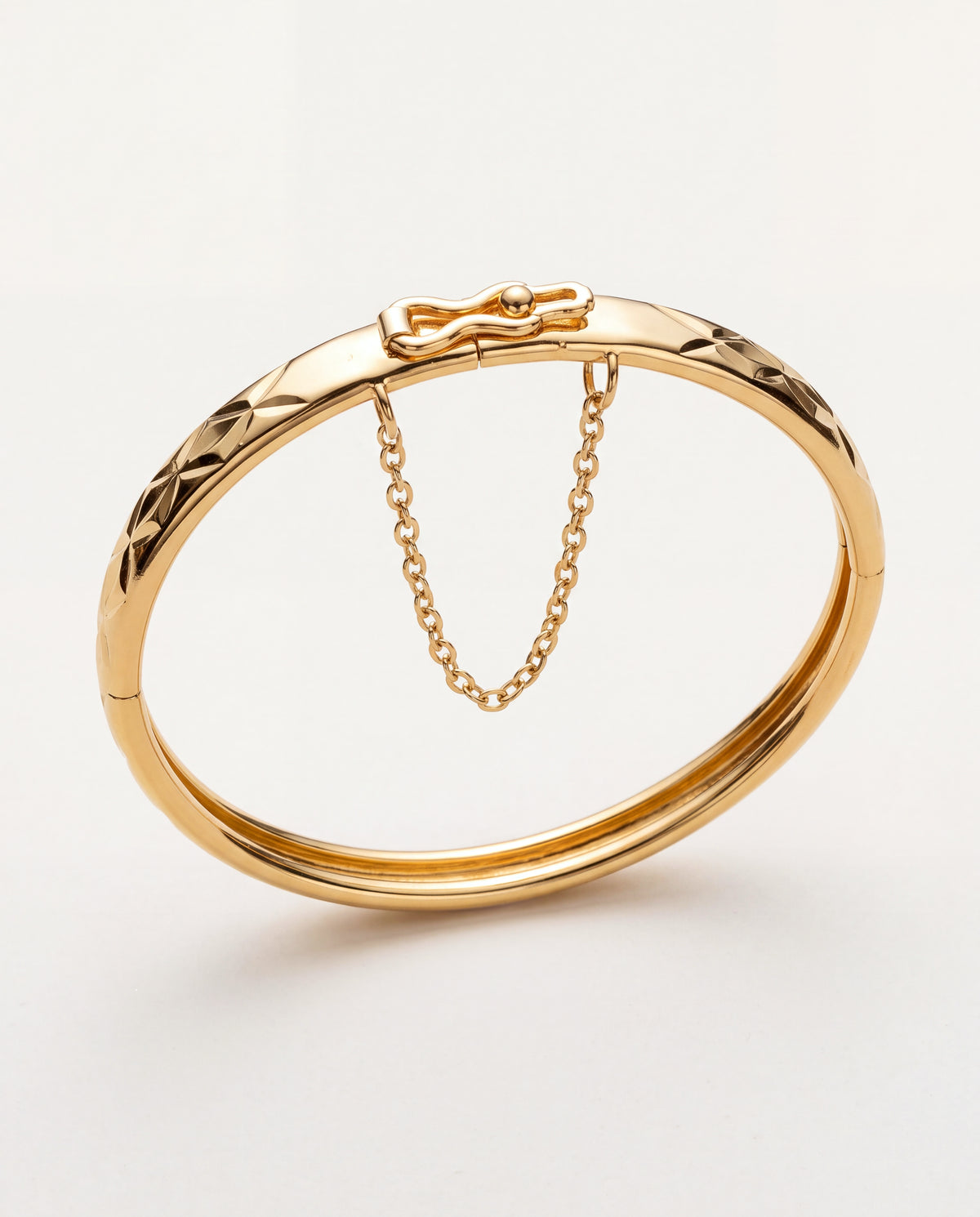 18KT Gold Filled Bangles, Gold Filled Chain Link Bangle | 18kt Gold Statement Bracelet by HAUS OF MONOGRAM