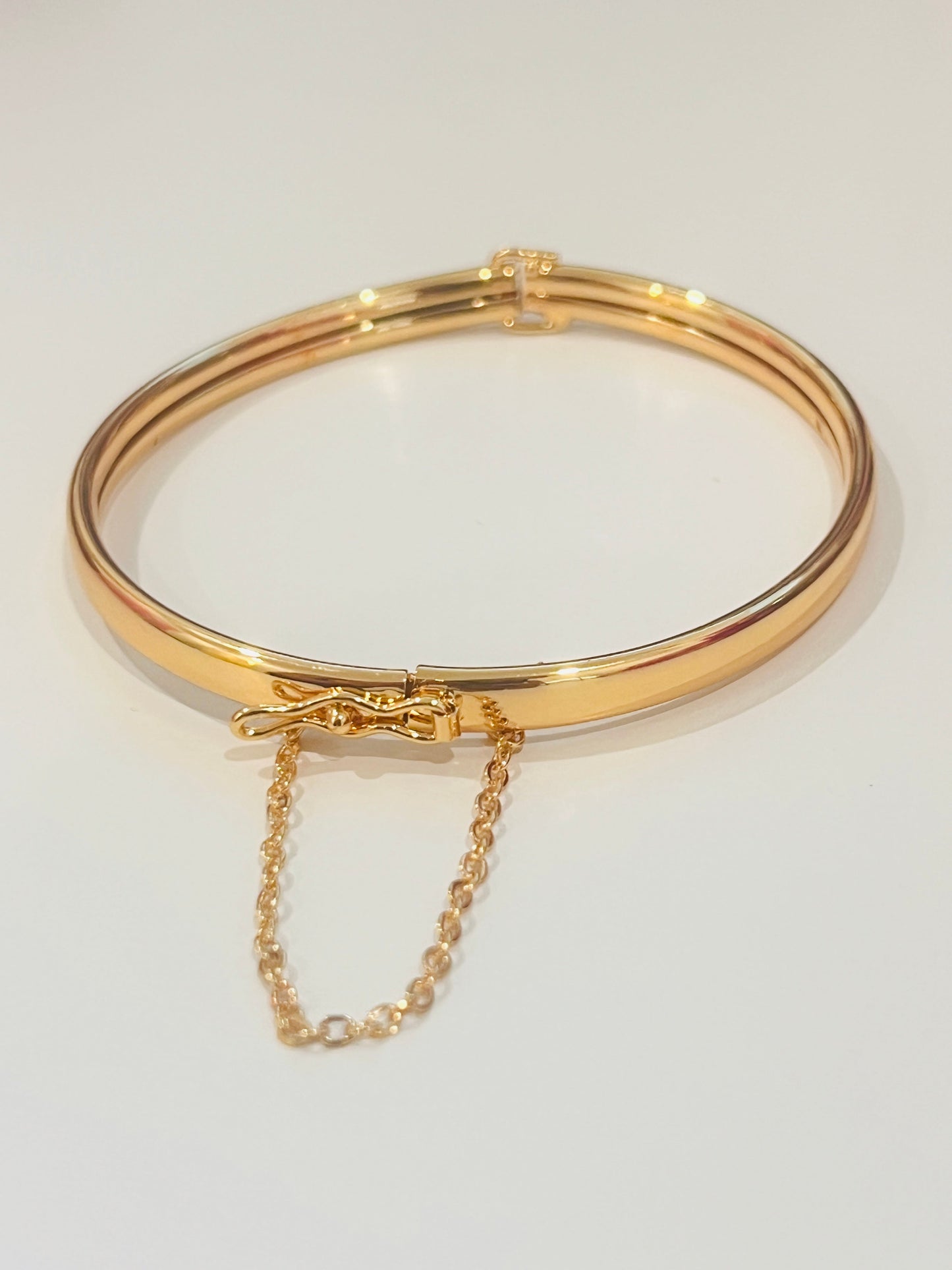 18KT Gold Filled Bangles, Gold Filled Chain Link Bangle | Classic Statement Wristwear by HAUS OF MONOGRAM