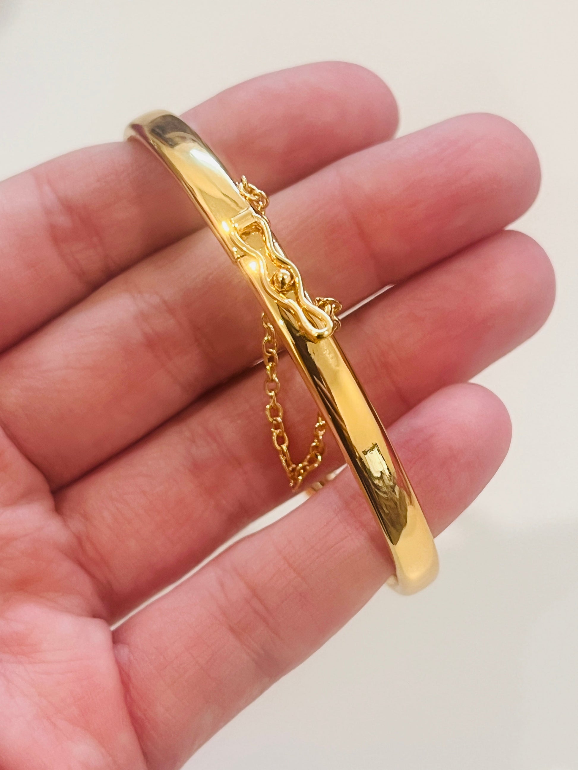 18KT Gold Filled Bangles, Gold Filled Chain Link Bangle | Classic Statement Wristwear by HAUS OF MONOGRAM