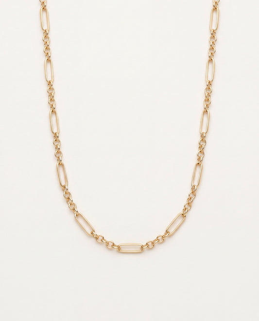 18KT Gold Filled , Gold Filled Specialty Chain Necklace | Necklace & Bracelet Bundle by HAUS OF MONOGRAM