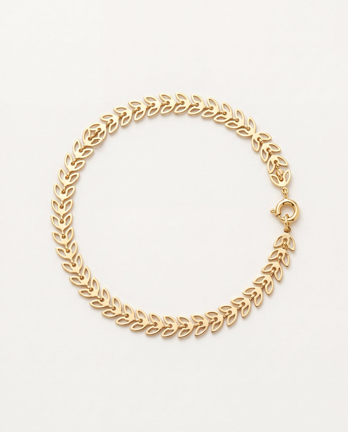 18KT Gold Filled Bracelets, Gold Filled Chevron Bracelet | Sleek & Stylish (7"–7.25") by HAUS OF MONOGRAM