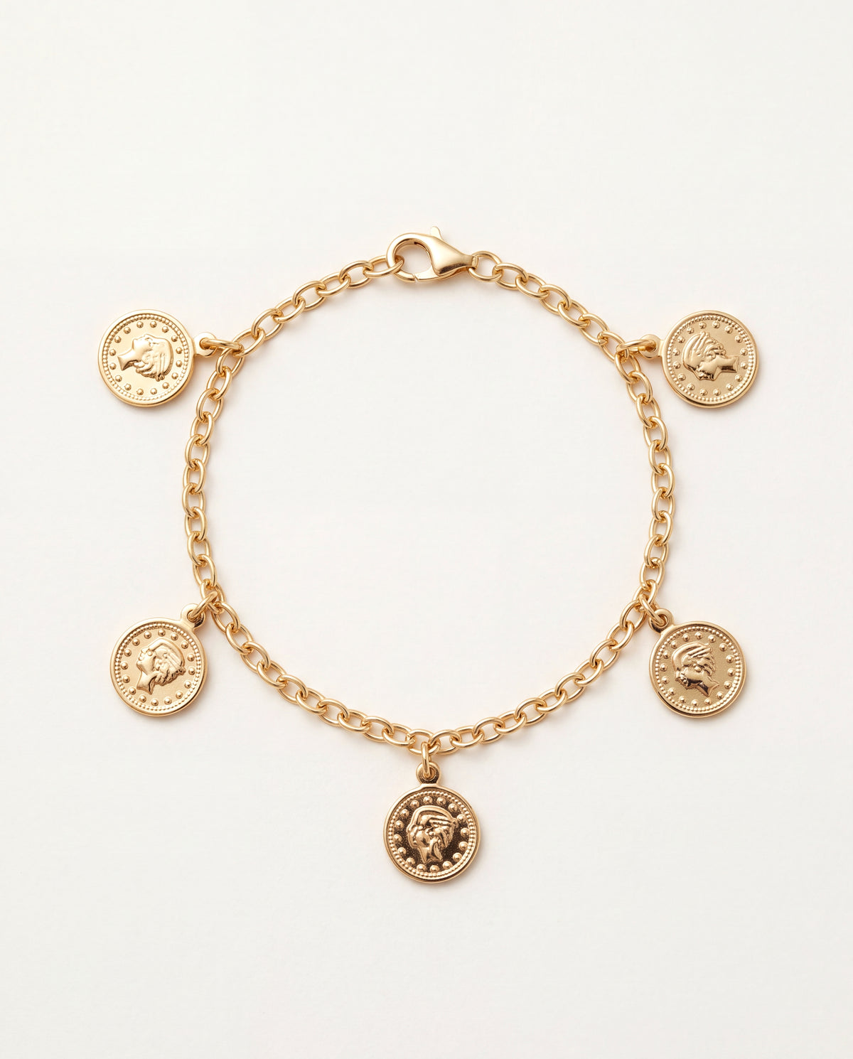 18KT Gold Filled Anklets, Gold Filled Coin Anklet | 10.25 Inch Statement Shine by HAUS OF MONOGRAM