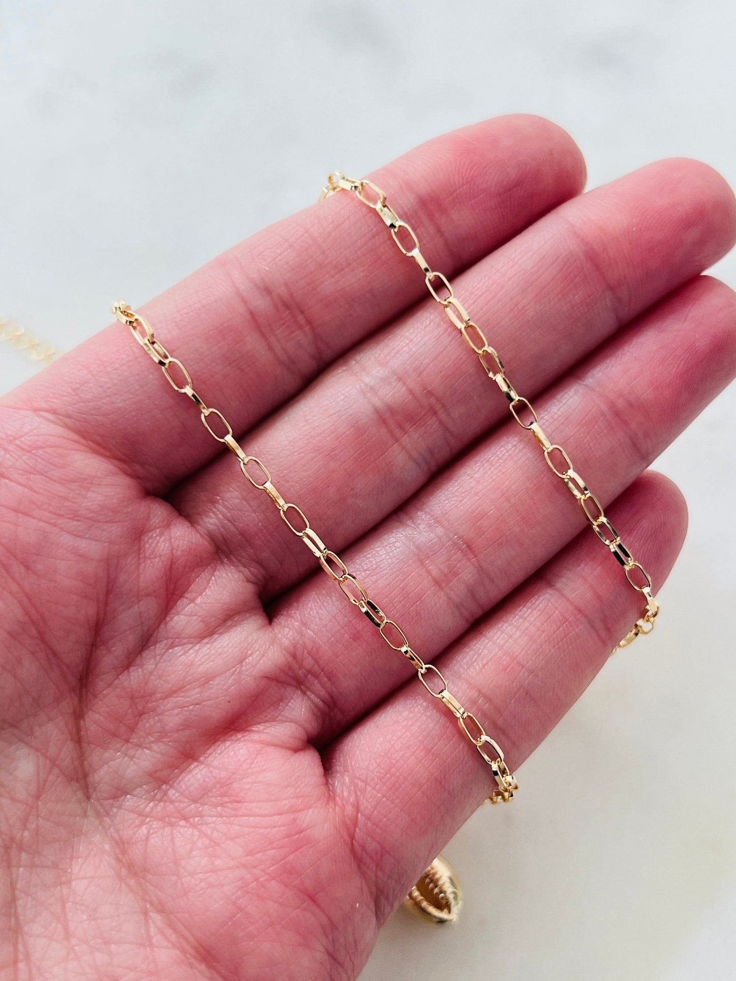 18KT Gold Filled Necklaces, Gold Filled Cowrie Shell Necklace | Beachy Charm Layer Piece by HAUS OF MONOGRAM