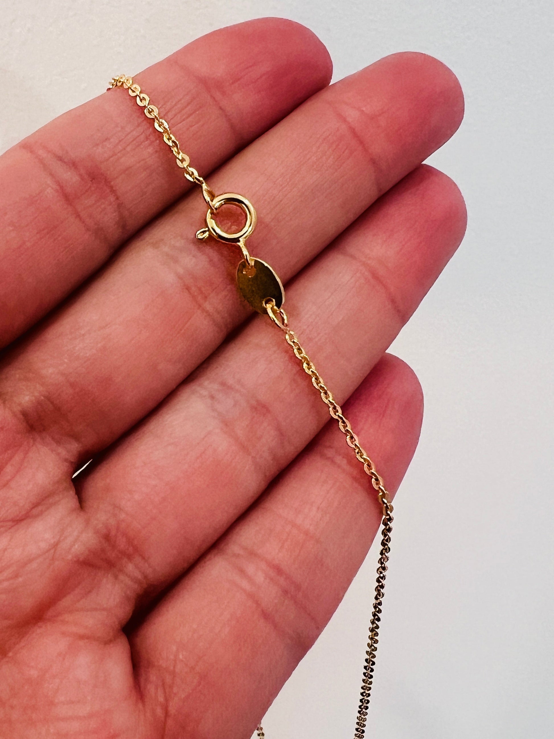 Gold Filled Cross Necklace | 1mm Chain | 16–20 Inch Length by HAUS OF MONOGRAM