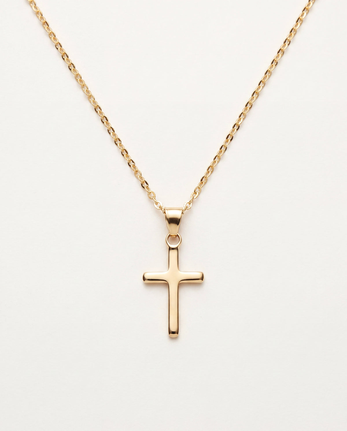 18KT Gold Filled Necklaces, Gold Filled Cross Necklace | 1mm Chain | 16–20 Inch Length by HAUS OF MONOGRAM