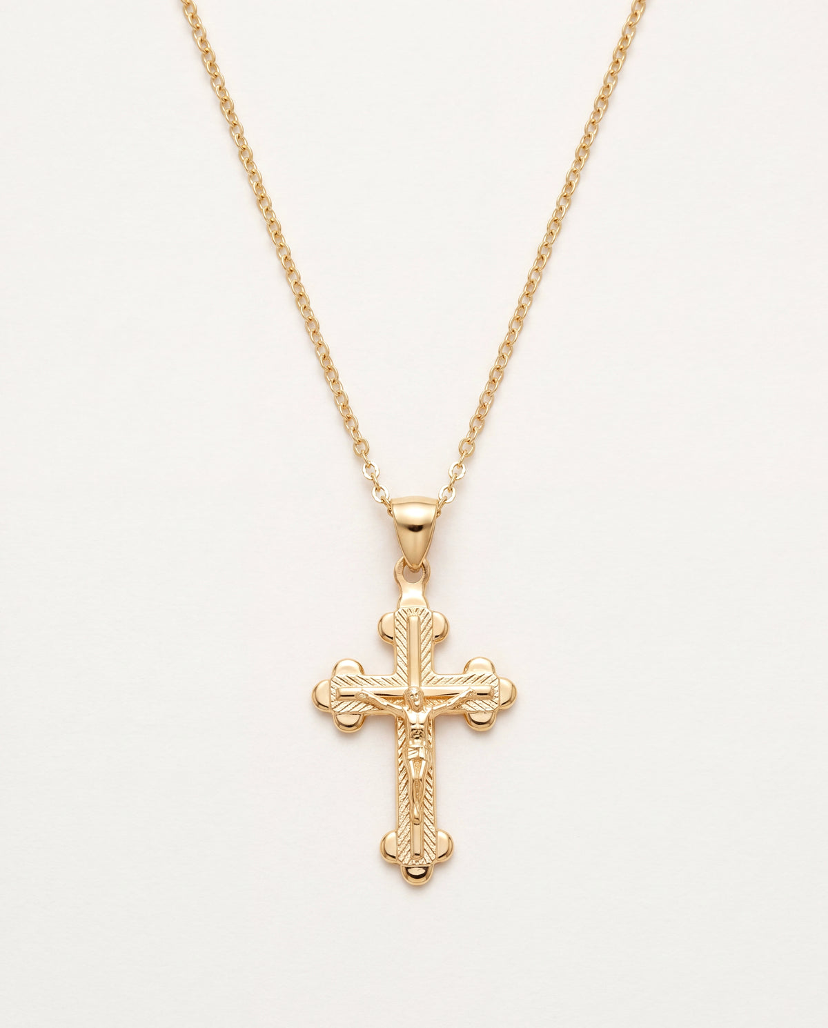 18KT Gold Filled Necklaces, Gold Filled Cross Necklace | Bold Faith Pendant by HAUS OF MONOGRAM