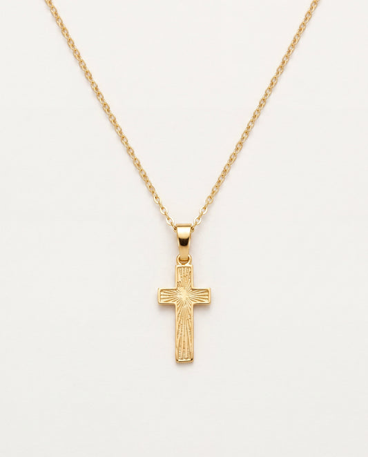 18KT Gold Filled Necklaces, Gold Filled Cross Necklace | Classic Faithful Style by HAUS OF MONOGRAM