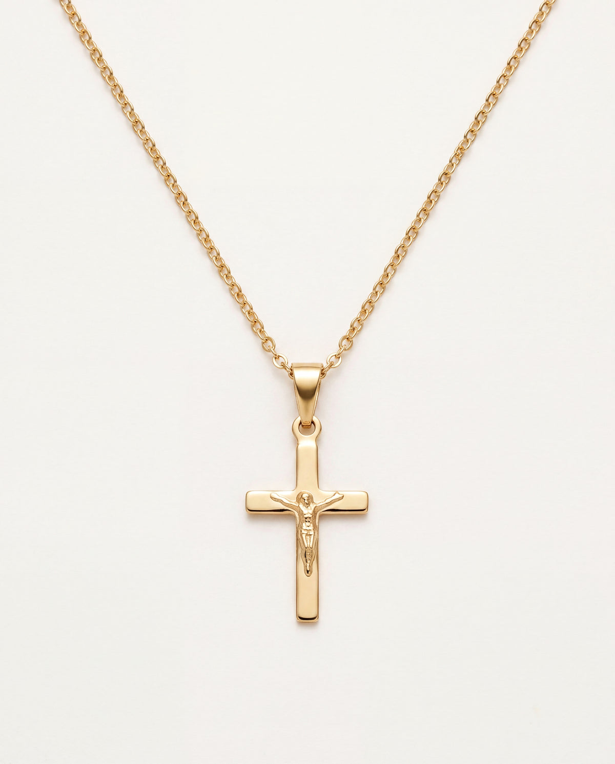 18KT Gold Filled Necklaces, Gold Filled Cross Necklace | Classic Symbolic Pendant by HAUS OF MONOGRAM