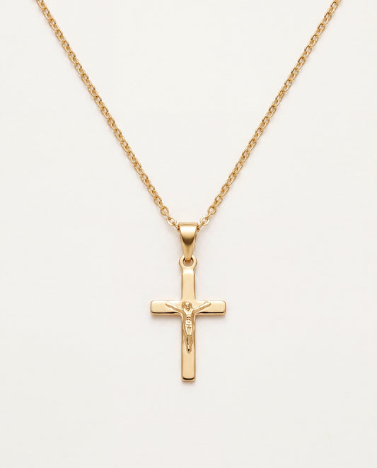 18KT Gold Filled Necklaces, Gold Filled Cross Necklace | Classic Symbolic Pendant by HAUS OF MONOGRAM