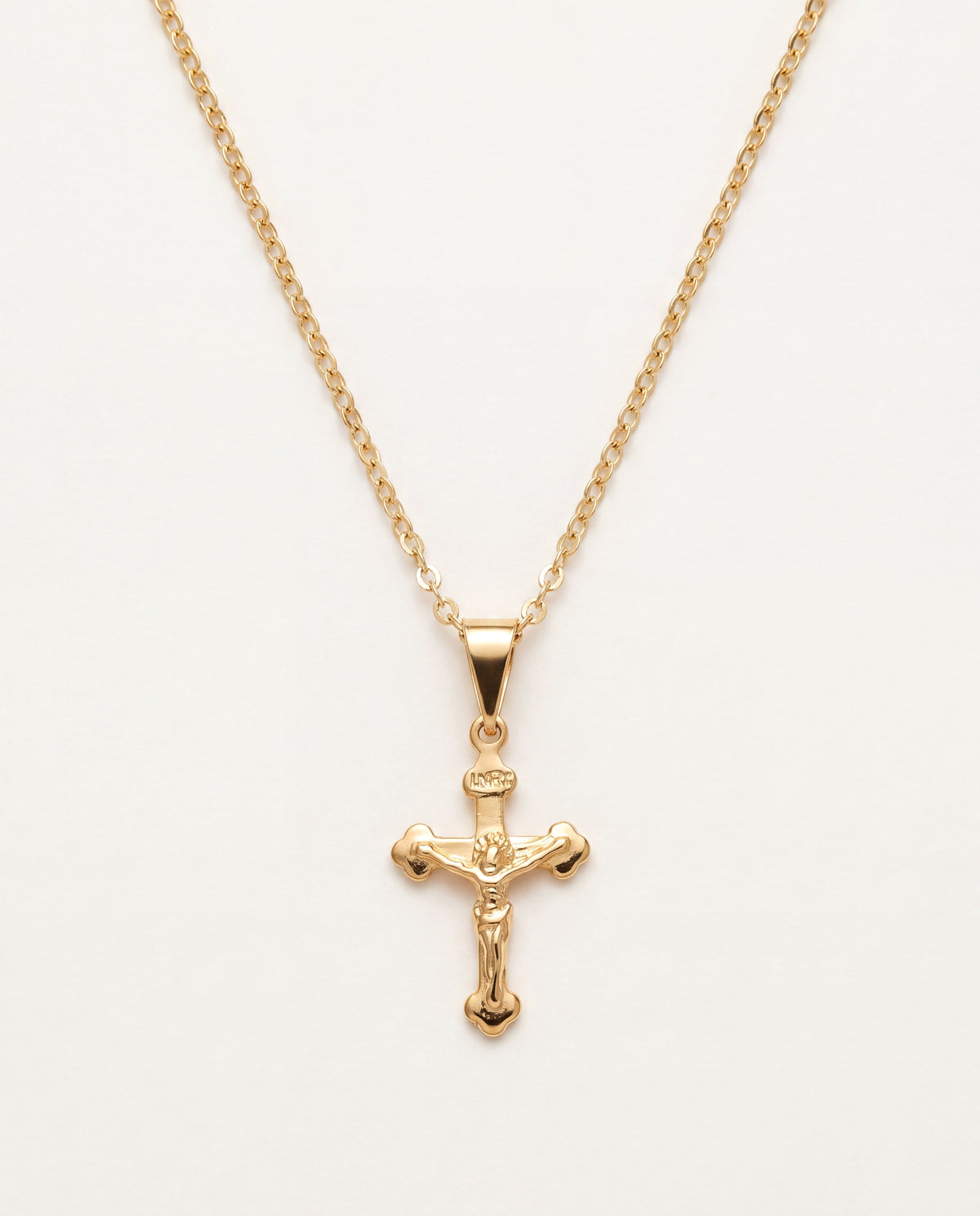 18KT Gold Filled Necklaces, Gold Filled Cross Necklace | Dainty Faith Pendant by HAUS OF MONOGRAM