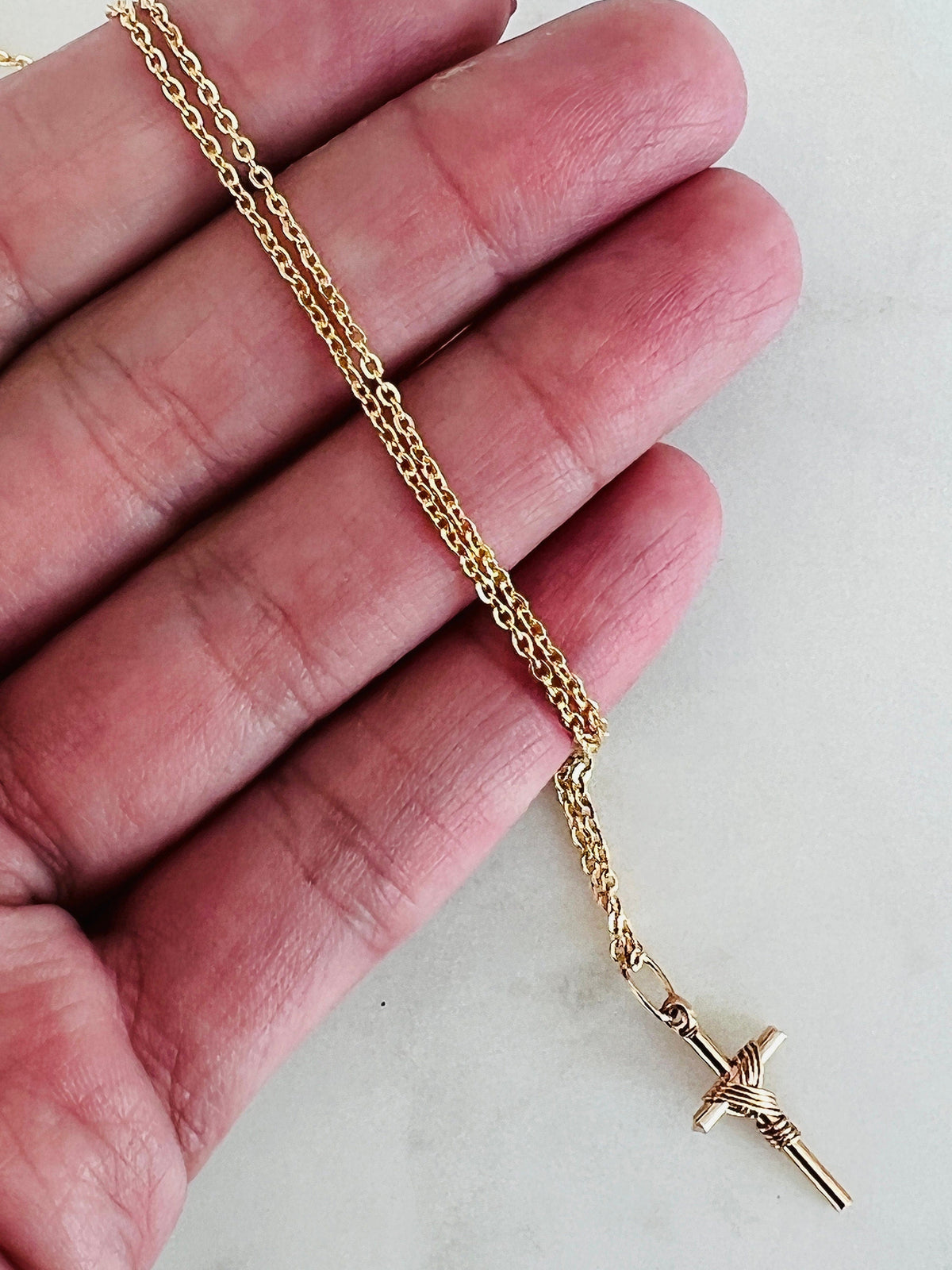 18KT Gold Filled Necklaces, Gold Filled Cross NecklaceGold Filled Cross Necklace | Classic Pendant | 16–20" Chain by HAUS...