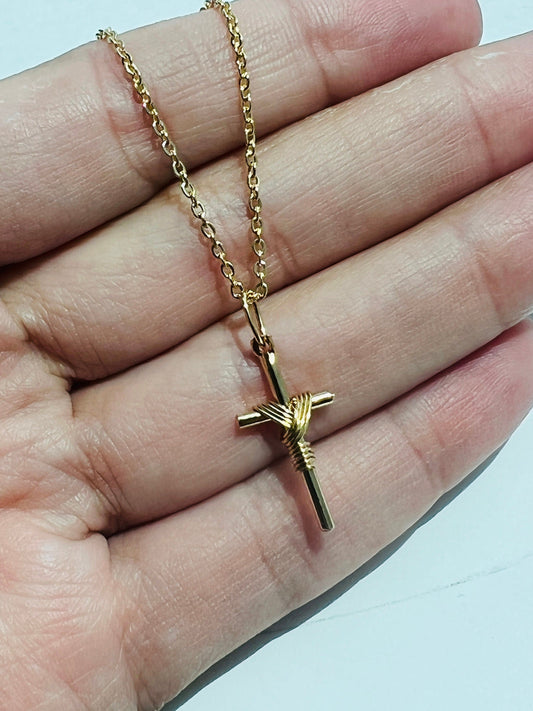 18KT Gold Filled Necklaces, Gold Filled Cross NecklaceGold Filled Cross Necklace | Classic Pendant | 16–20" Chain by HAUS...