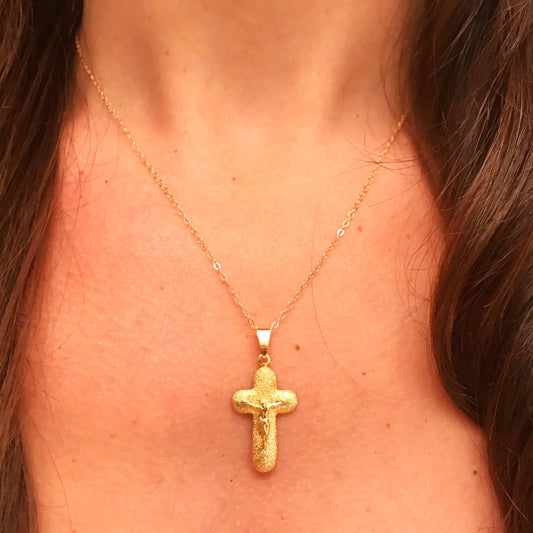 Gold Filled Crucifix Necklace | Faith Pendant | 16–20" by HAUS OF MONOGRAM