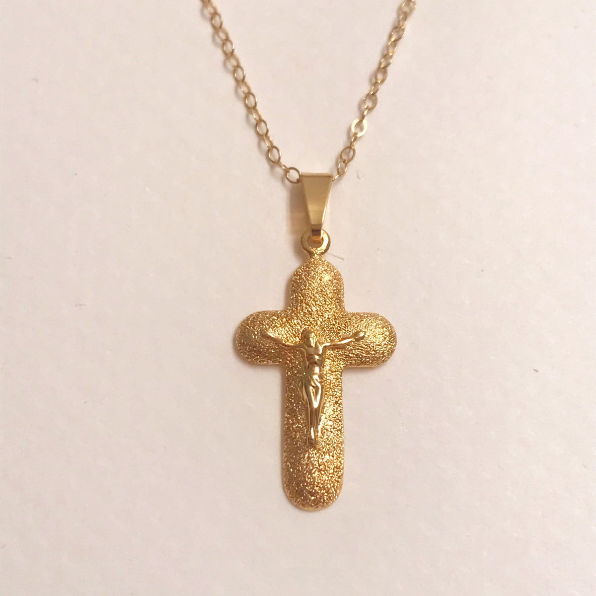 18KT Gold Filled Necklaces, Gold Filled Crucifix Necklace | Faith Pendant | 16–20" by HAUS OF MONOGRAM