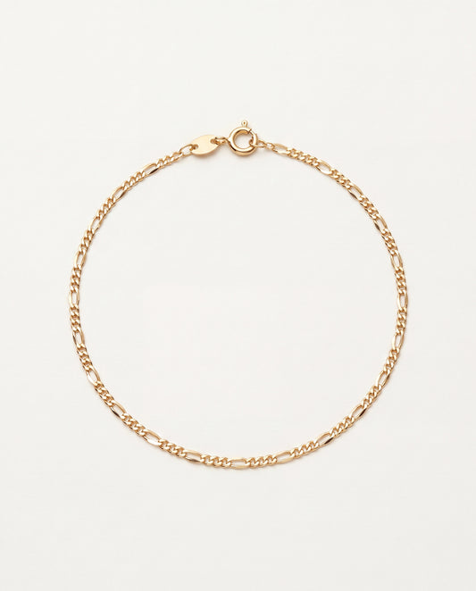 18KT Gold Filled Anklets, Gold Filled Curb Anklet | 1mm Chain | 10" Length by HAUS OF MONOGRAM