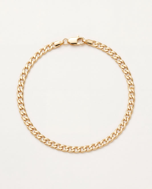 18KT Gold Filled Anklets, Gold Filled Curb Anklet | 3mm Adjustable Chain by HAUS OF MONOGRAM