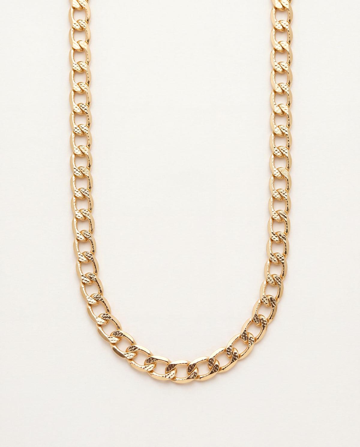 18KT Gold Filled Men's Chains, Gold Filled Curb Chain | 4mm Beveled Links | 20–24" by HAUS OF MONOGRAM