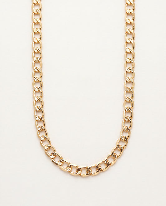 18KT Gold Filled Men's Chains, Gold Filled Curb Chain | 4mm Beveled Links | 20–24" by HAUS OF MONOGRAM